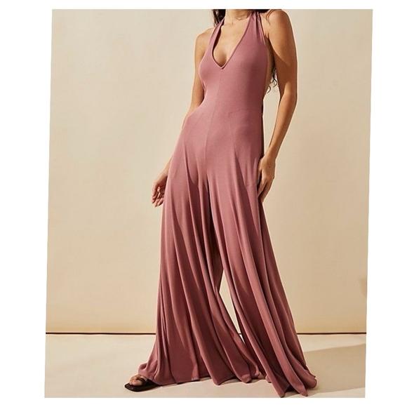 Free People Beach Leigh Open Back One Piece Jumpsuit Size Xs - Picture 1 of 5